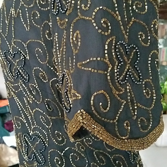 VINTAGE BEADED DENISE ELLE TOP - Picture 4 of 8